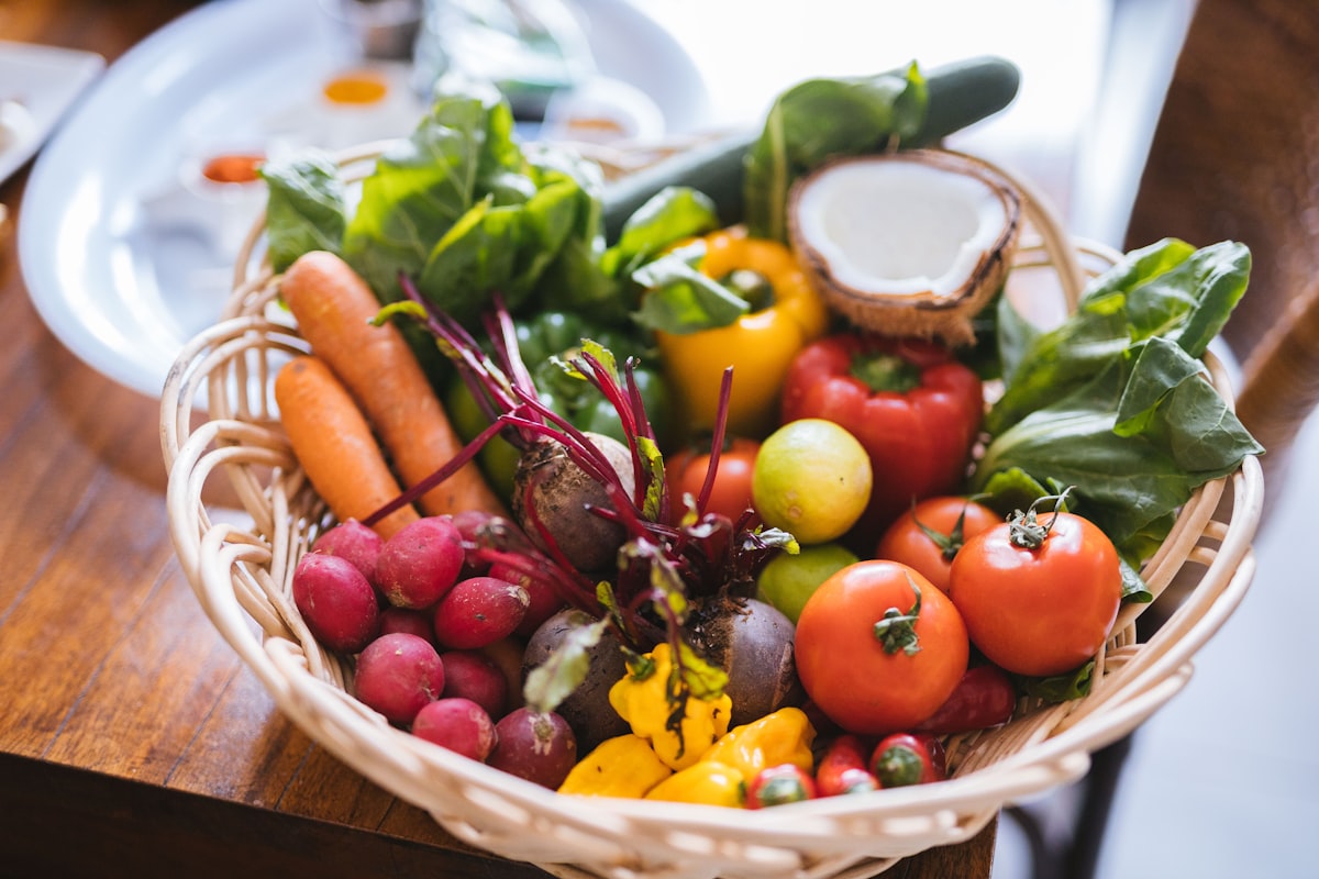 Selection of foods that support digestive health and comfort